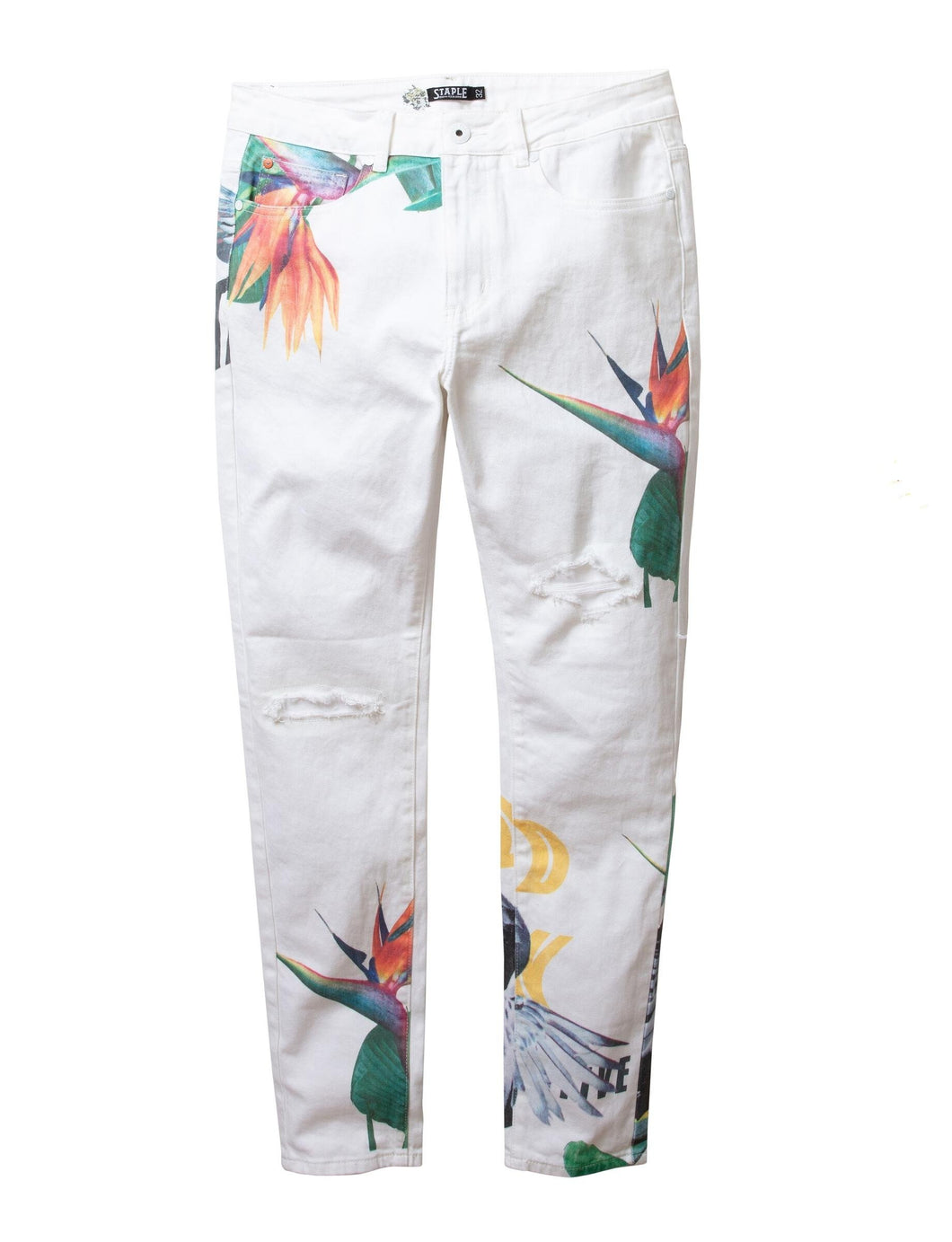 Buy Staple Paradise Denim Pants - White - Swaggerlikeme.com / Grand General Store