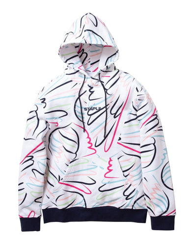 Buy Staple Sketch AOP Hoodie - White - Swaggerlikeme.com / Grand General Store