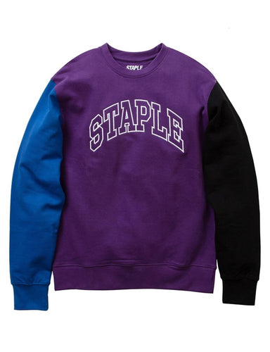 Buy Staple Tricolor Logo Crewneck - Purple - Swaggerlikeme.com / Grand General Store
