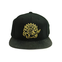 Load image into Gallery viewer, Buy NBA Toronto Raptors HWC Top Boss Leather Brim Snapback Hat Black by Mitchell Ness - Swaggerlikeme.com / Grand General Store
