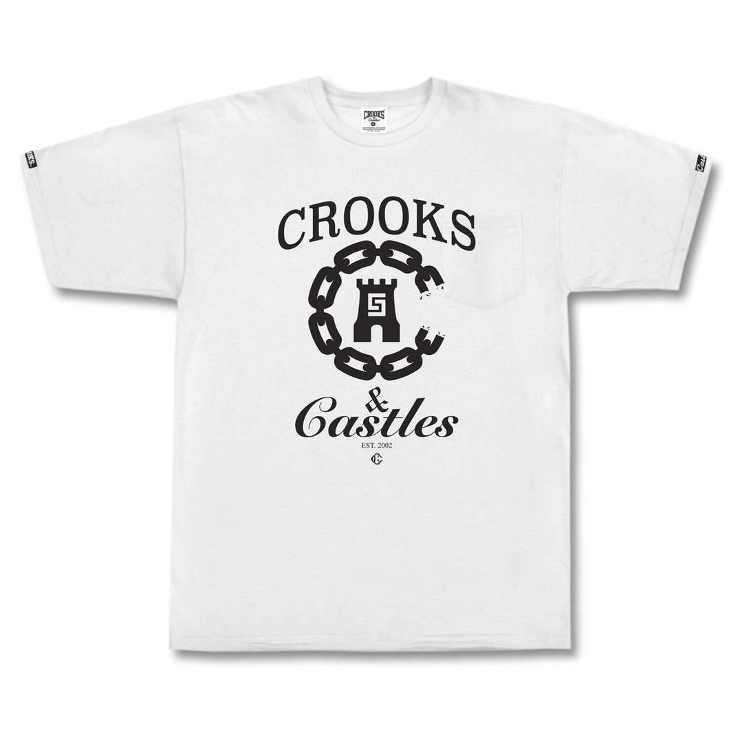 Buy Crooks & Castles Chain Logo Tee - White - Swaggerlikeme.com / Grand General Store
