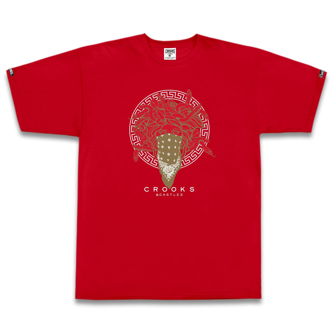 Buy Crooks & Castles Grecco Front T-shirt - Red - Swaggerlikeme.com / Grand General Store