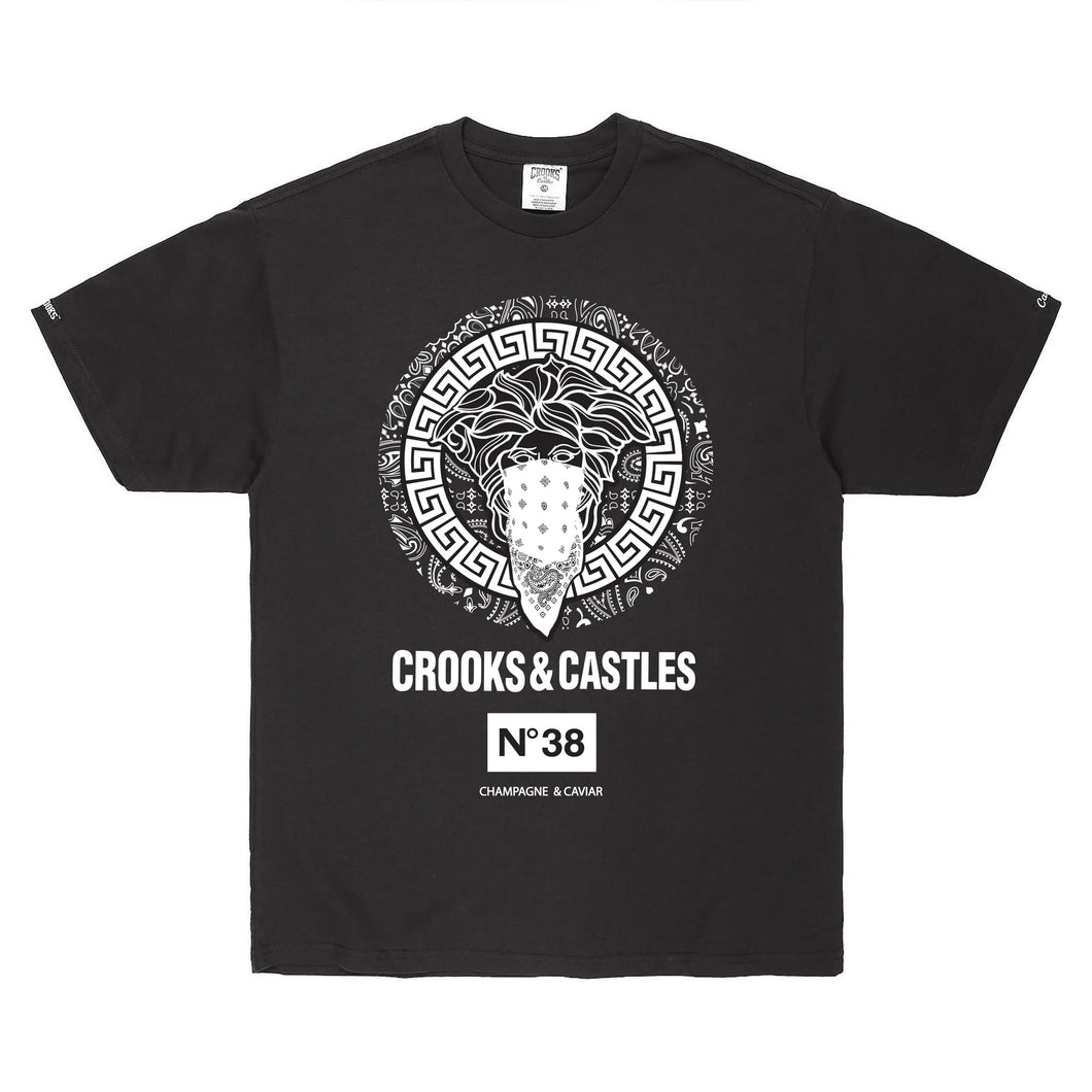 Buy Crooks & Castles Bandana Core T-shirt  - Black - Swaggerlikeme.com / Grand General Store