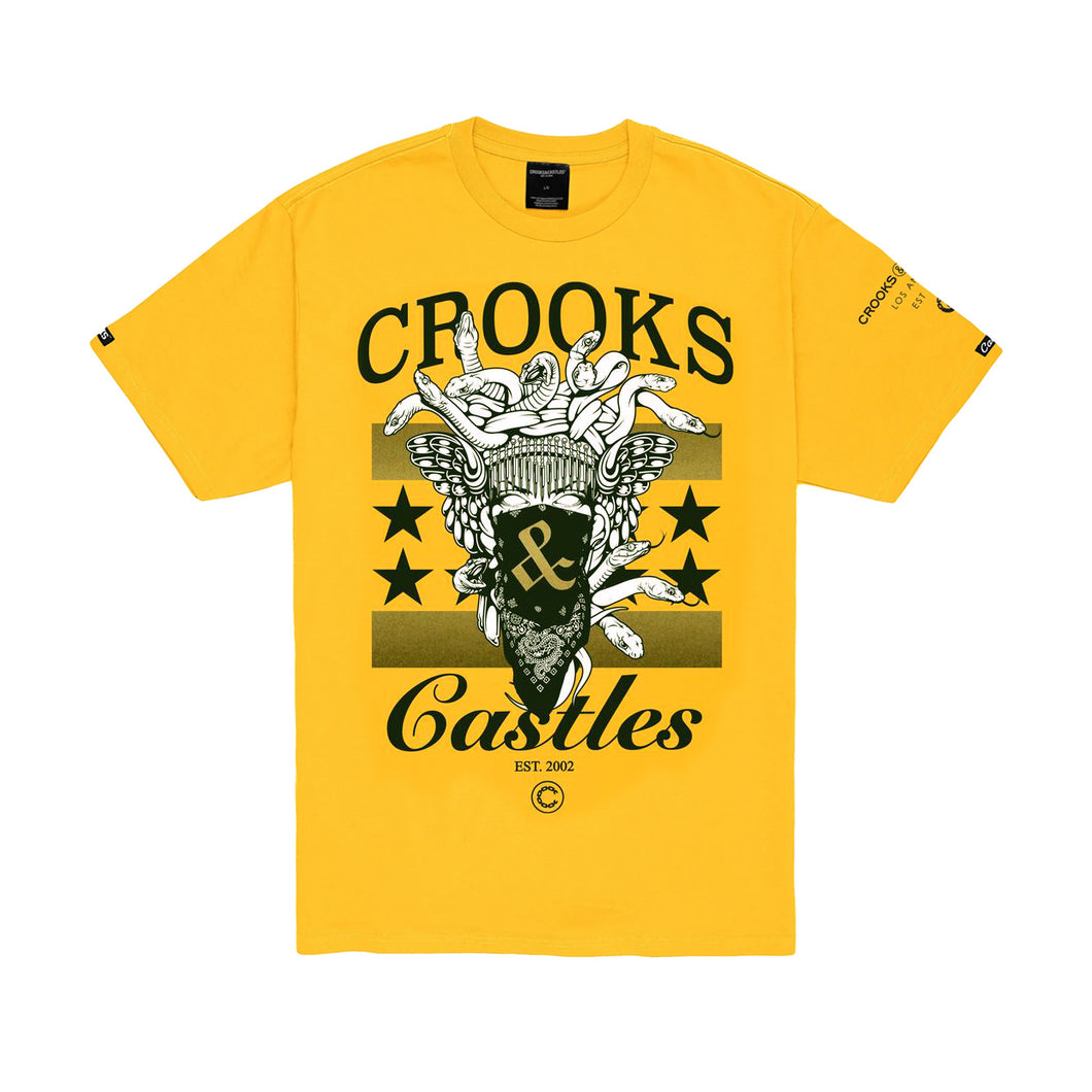 Buy Crooks & Castles Cocaine & Caviar SS Tee - Gold - Swaggerlikeme.com / Grand General Store