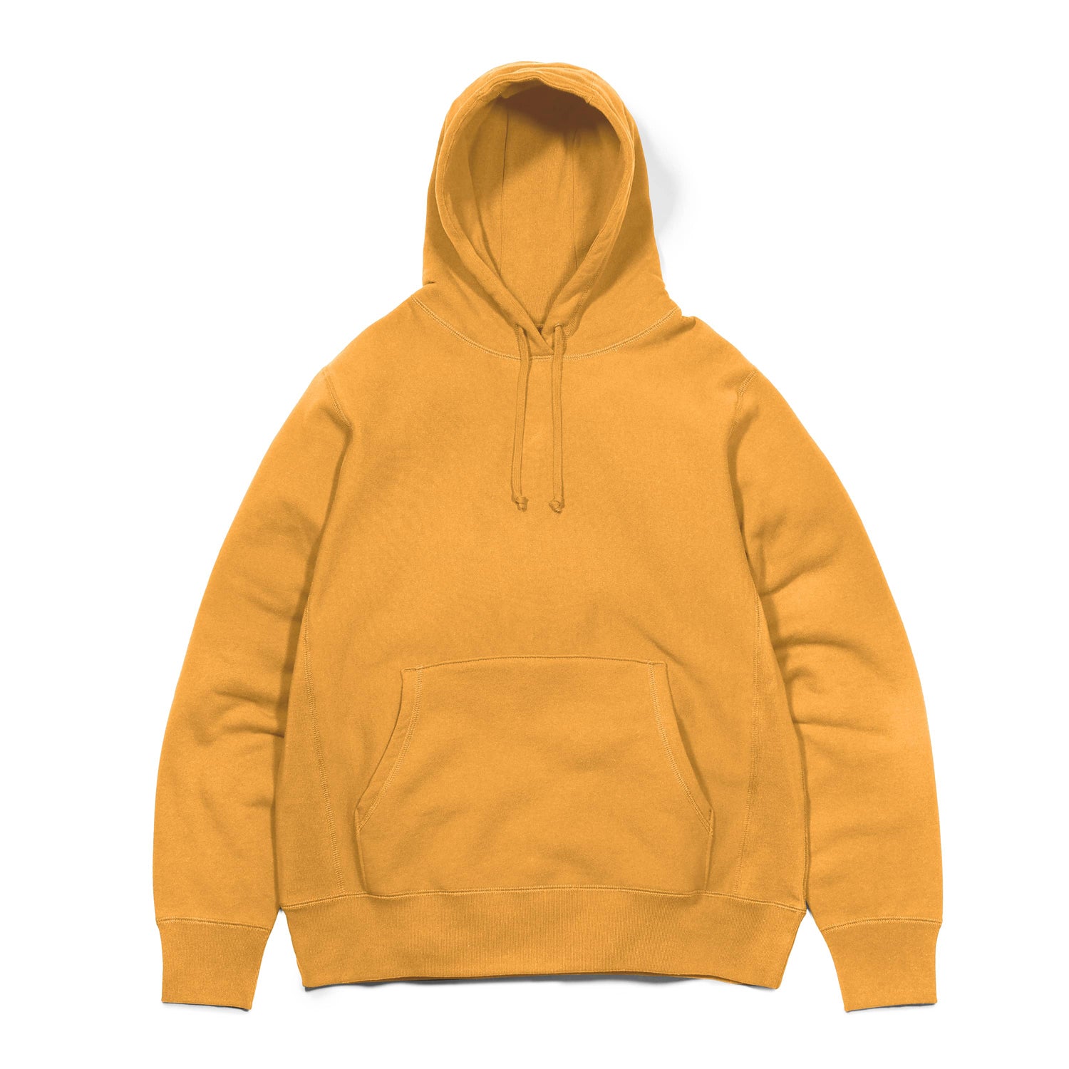 【Raucohouse】Oil dirty washed over hood jumper Men's Hoodie with destroyed peel-off effect | Yellow | Diesel