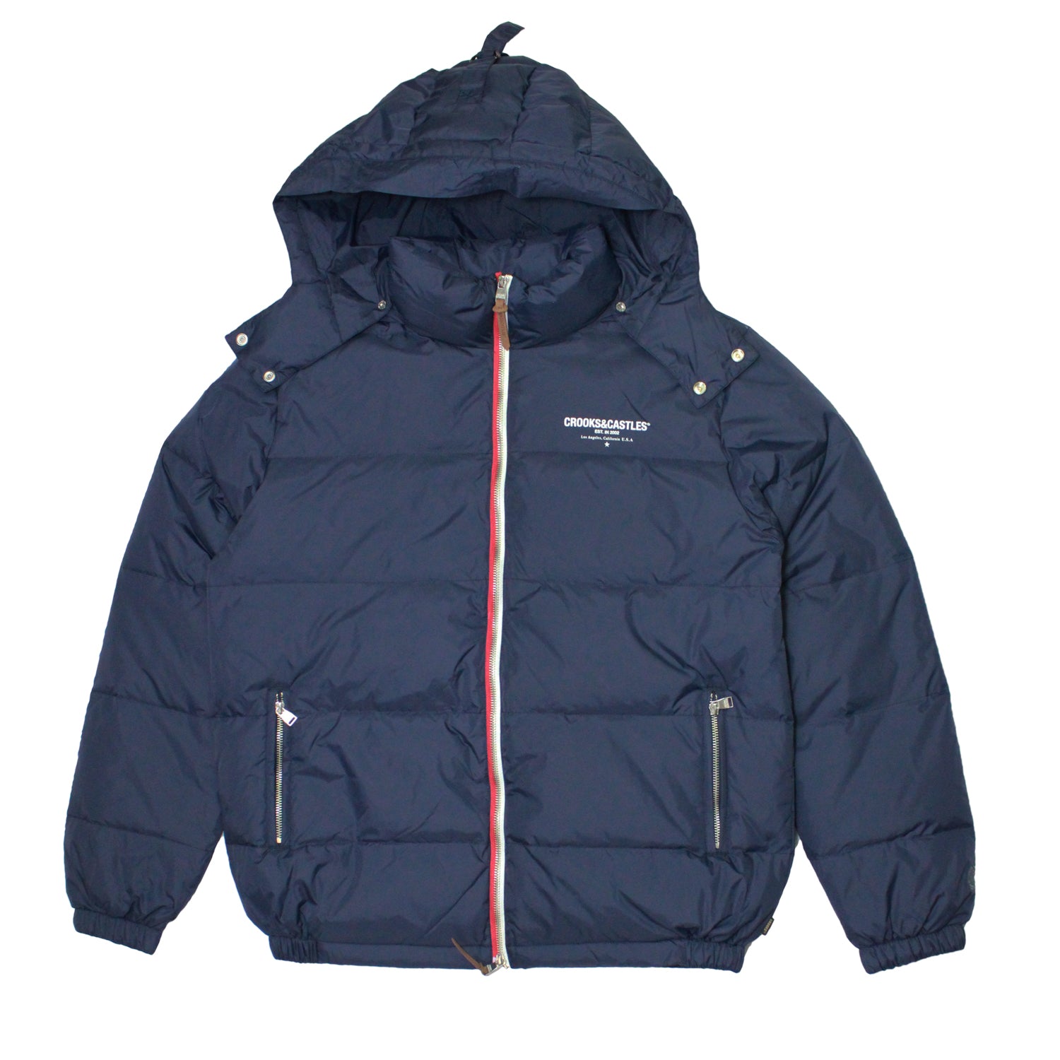 Crooks Castles The Core Logo Puffy Jacket Navy - Main Image