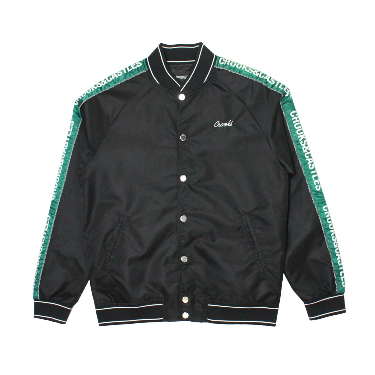 Men's Crooks & Castles Reverse Core Varsity Jacket in Black ...