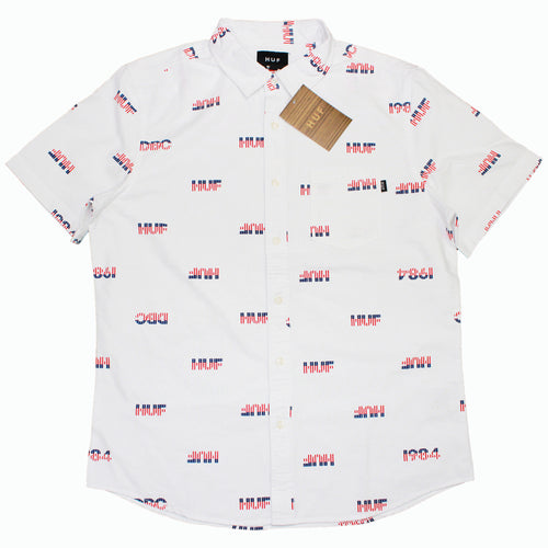 Buy HUF 1984 Chambray Short Sleeve Button Up Shirt - White - Swaggerlikeme.com / Grand General Store