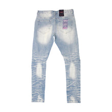 Load image into Gallery viewer, Buy Smoke Rise Drawstring Slim Tapered Jeans - Pearl Blue - Swaggerlikeme.com / Grand General Store
