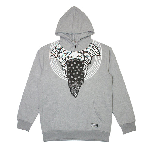 Buy Crooks & Castles Bandana Bandido Pullover Hoodie - Heather Gray - Swaggerlikeme.com / Grand General Store