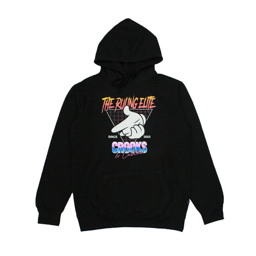 Buy Crooks & Casltes Retro Airgun Pullover Hoodie - Black - Swaggerlikeme.com / Grand General Store