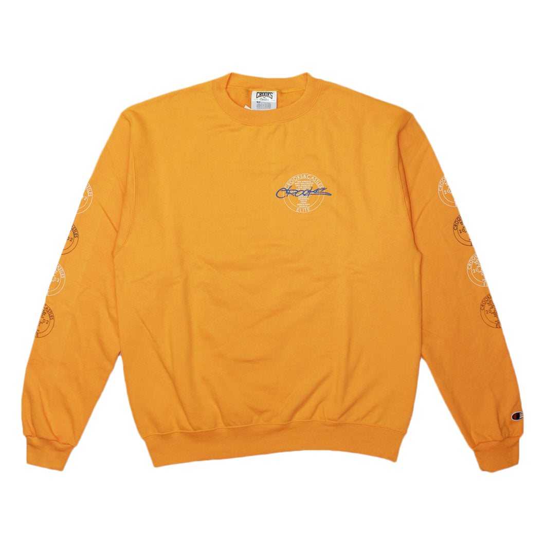 Buy Crooks & Castles All City Champion Crew Neck Sweatshirt - Gold - Swaggerlikeme.com / Grand General Store