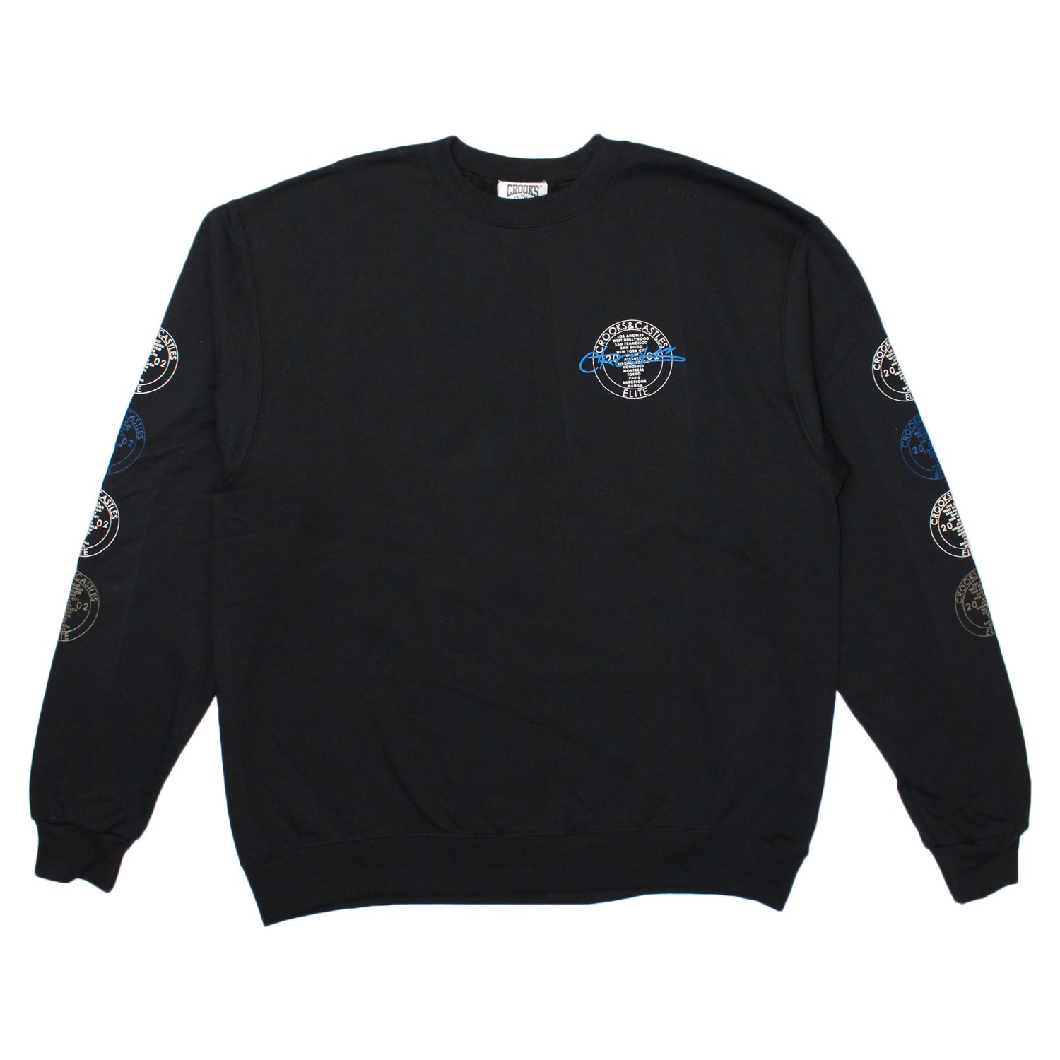 Men s Crooks Castles All City Champion Crew Neck Sweatshirt Black Shop Crooks Castles Sweatshirts Swaggerlikeme Grand General Store