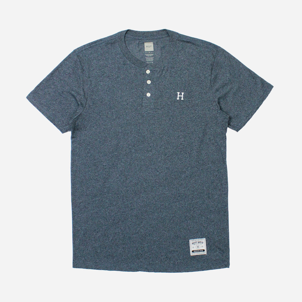 Buy HUF Essentials Premium Henley T-shirt - Navy - Swaggerlikeme.com / Grand General Store