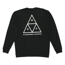 Load image into Gallery viewer, Buy HUF Essentials Triple Triangle Crew Neck Sweatshirt - Black - Swaggerlikeme.com / Grand General Store
