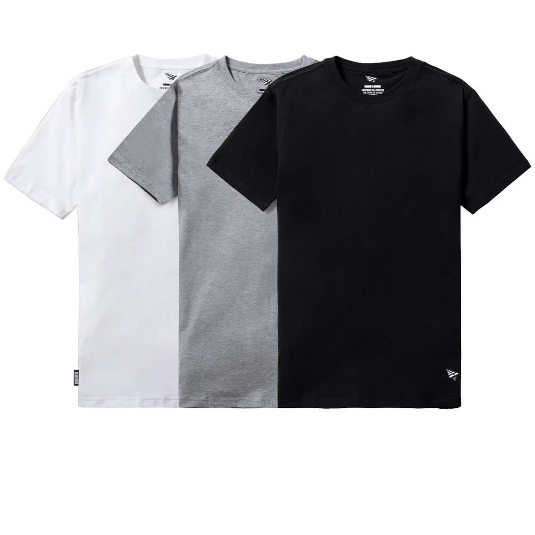 Buy Paper Planes The Essential 3-Pack Tee - Black Heather White - Swaggerlikeme.com