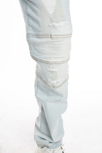 Load image into Gallery viewer, Buy PLATFORM 100 Denim Slim Strech Ripped Denim Pants - Bleach Blue - Swaggerlikeme.com / Grand General Store
