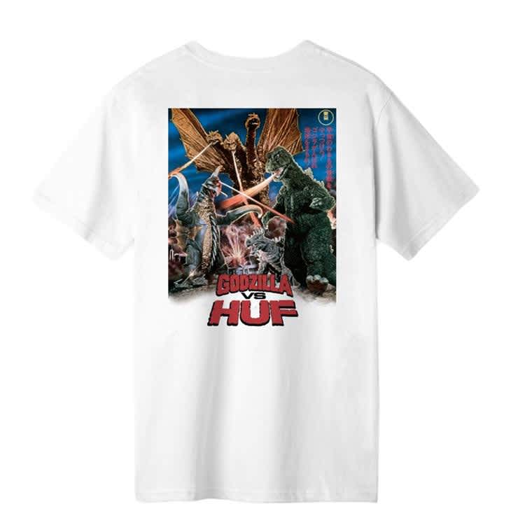 ★米国発/送関込*HUF×GODZILLA*新作*DESTROYプリントTシャツ★ HUF x Godzilla Destroy All Monsters SS Tee - White