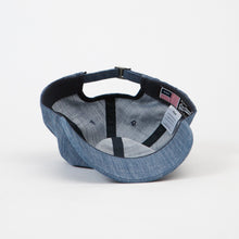 Load image into Gallery viewer, Buy HUF - Script Logo Chambray Curved Visor 6 Panel Strapback - Blue - Swaggerlikeme.com / Grand General Store
