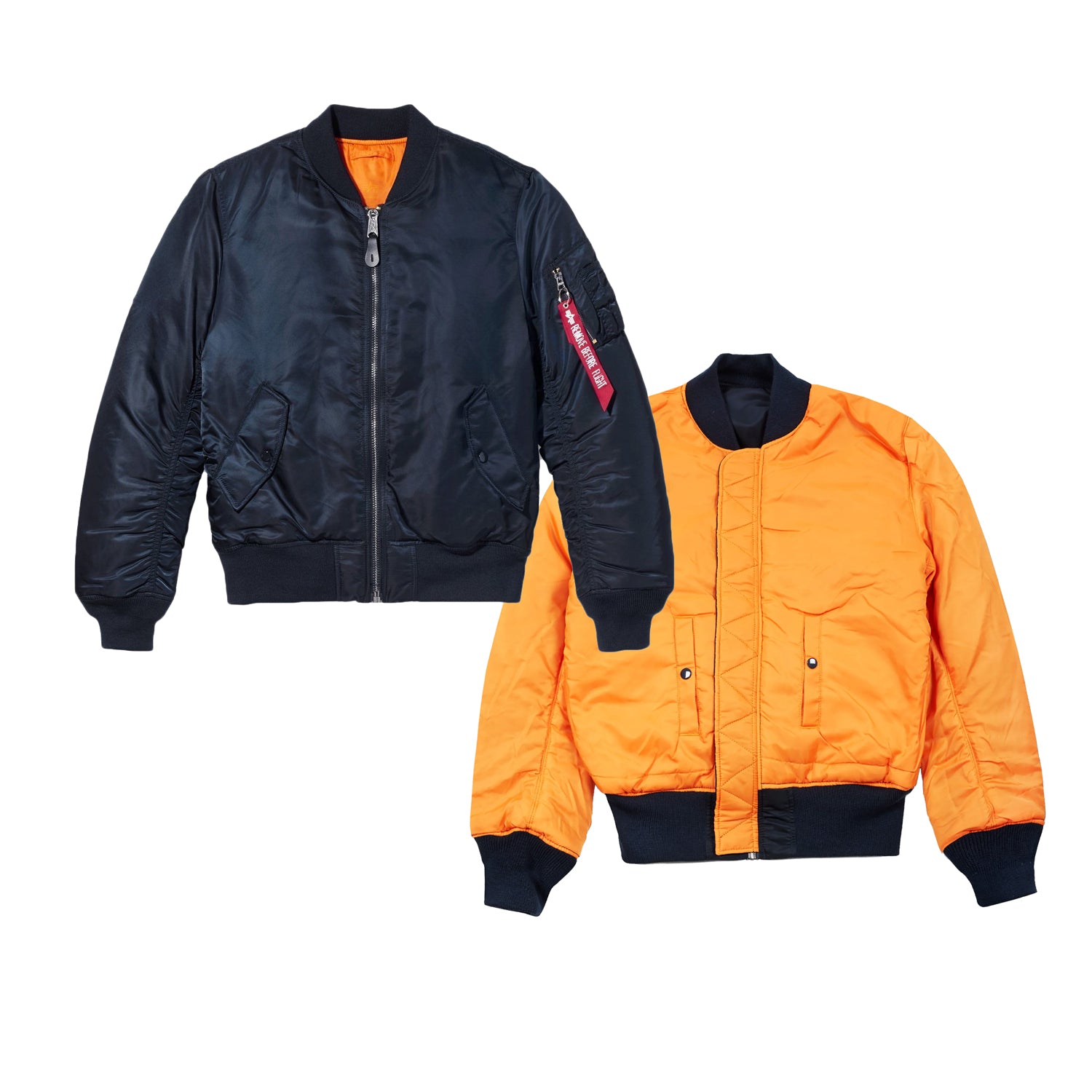 Alpha Industries MA-1 Slim Fit Flight Jacket - Replica Blue