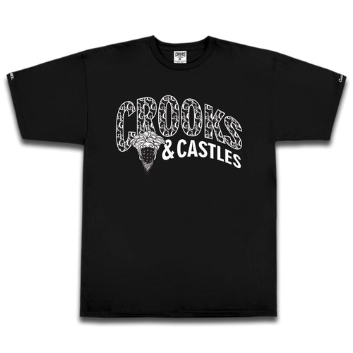 Buy Crooks & Castles Curve Lux Medusa T-shirt - Black - Swaggerlikeme.com / Grand General Store