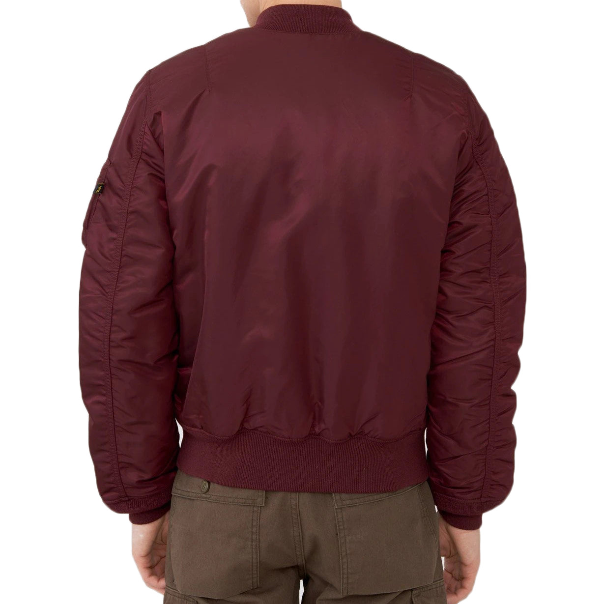 Men's Alpha Industries MA-1 Slim Fit Flight Jacket - Maroon - Shop