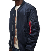 Load image into Gallery viewer, Buy Alpha Industries MA-1 Slim Fit Flight Jacket Replica Blue - Swaggerlikeme.com / Grand General Store

